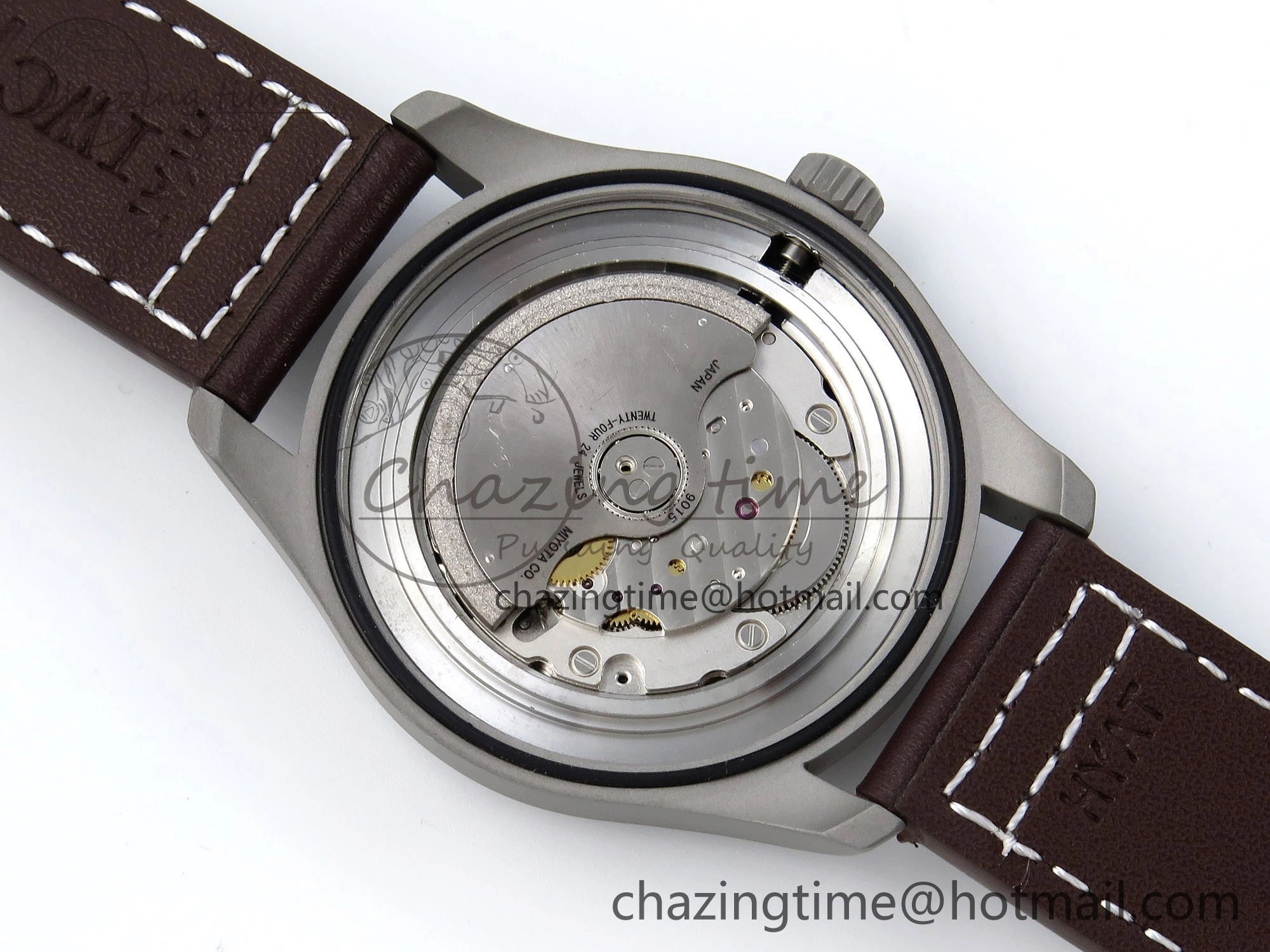 Pilot Mark XVIII Titanium BLSF 1:1 Best Edition Black Dial on Brown Leather Strap MIYOTA 9015
