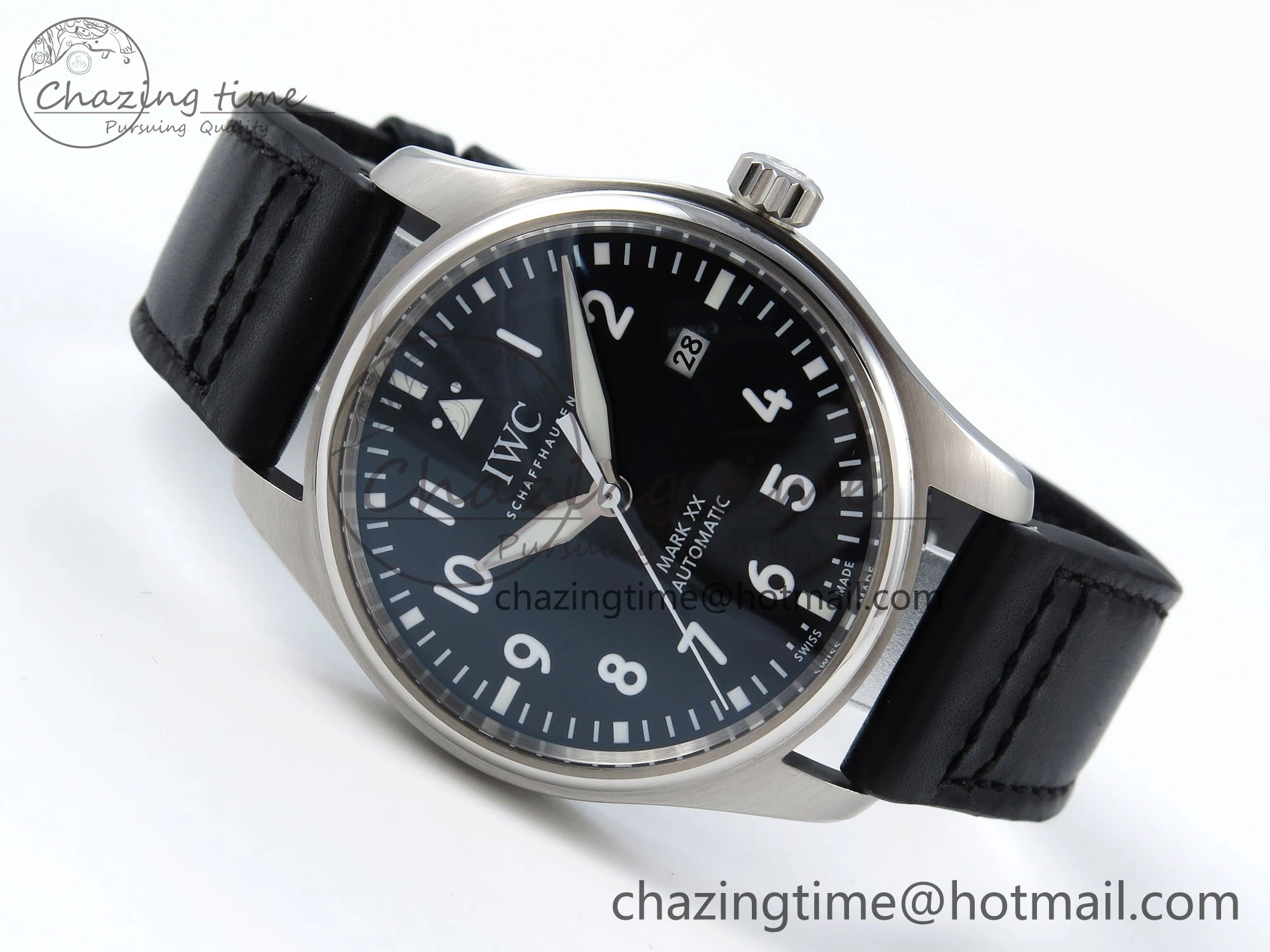 Pilot Mark XX BLSF 1:1 Best Edition Black Dial on Black Leather Strap MIYOTA 9015