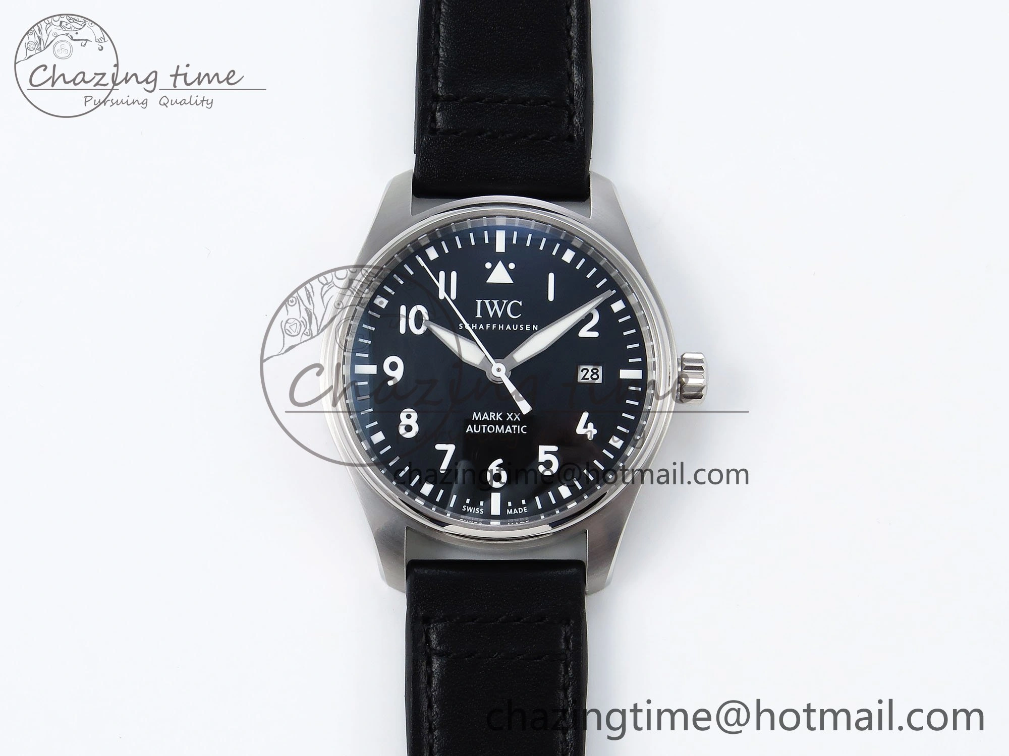 Pilot Mark XX BLSF 1:1 Best Edition Black Dial on Black Leather Strap MIYOTA 9015