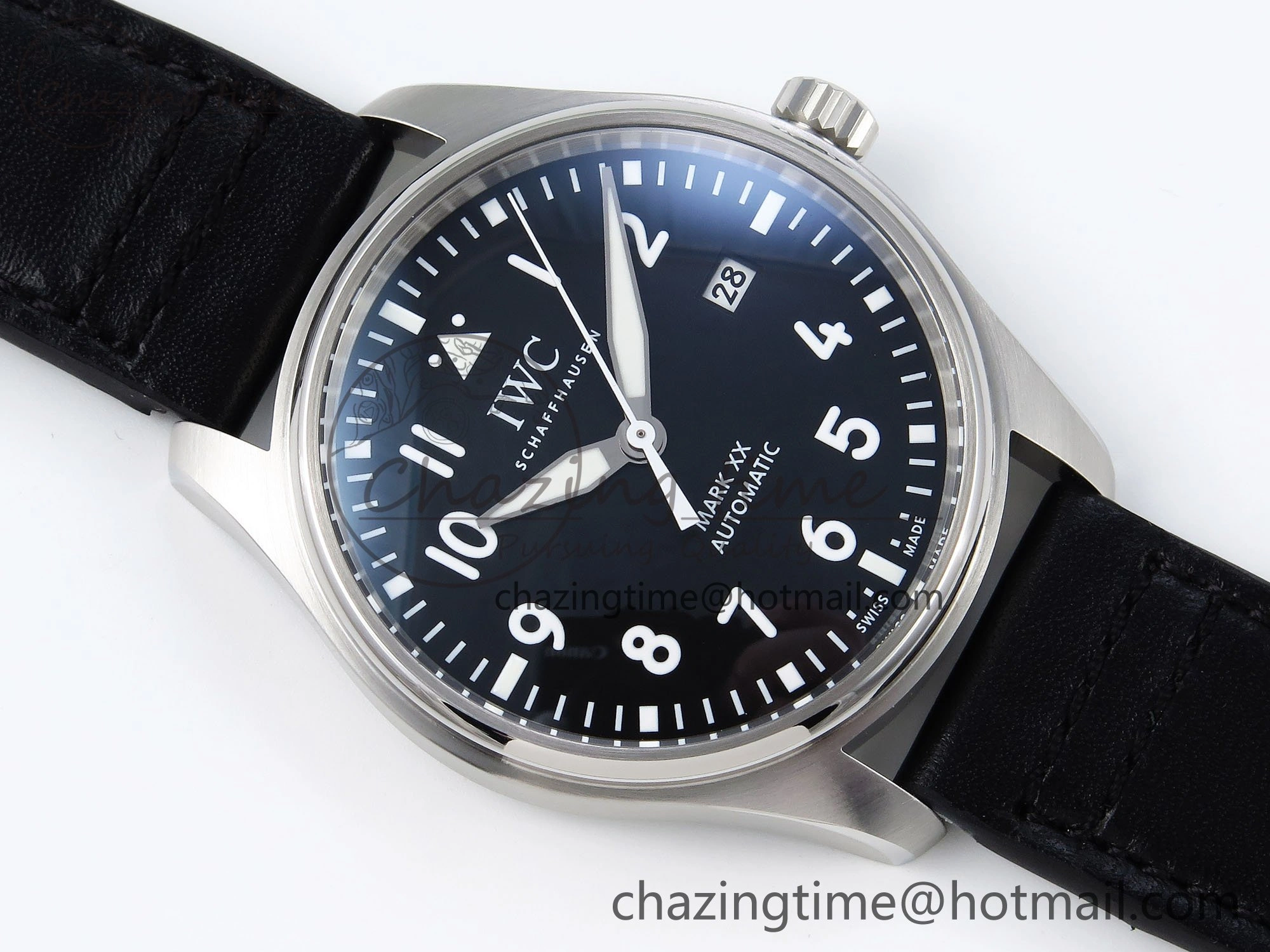 Pilot Mark XX BLSF 1:1 Best Edition Black Dial on Black Leather Strap MIYOTA 9015