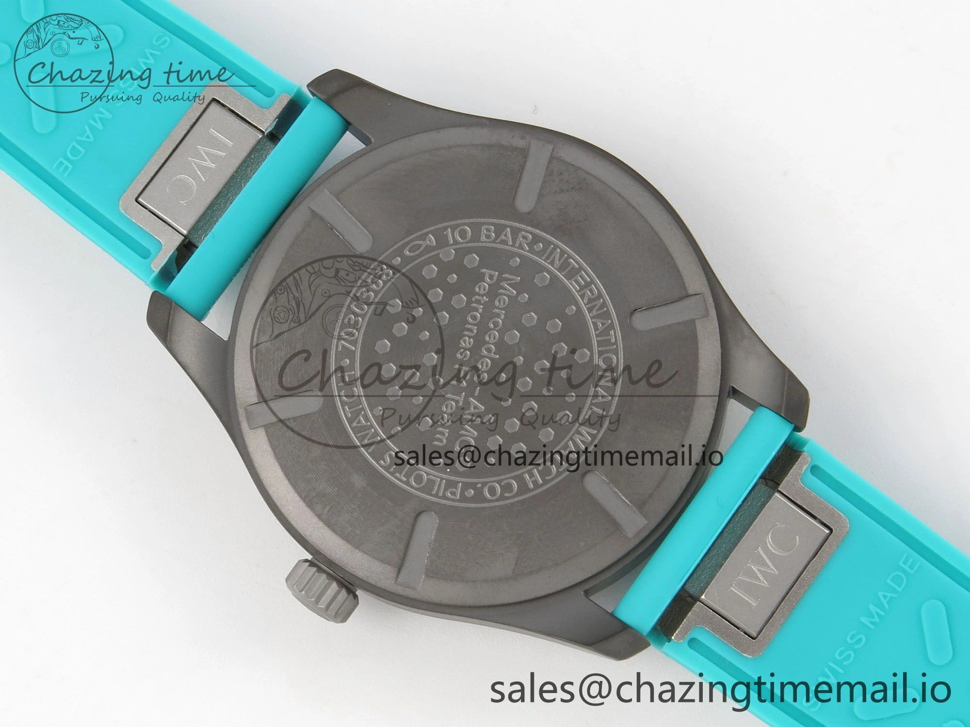 Pilot Mark XX BLSF 1:1 Best Edition Black Blue Dial on Blue Rubber Strap MIYOTA 9019
