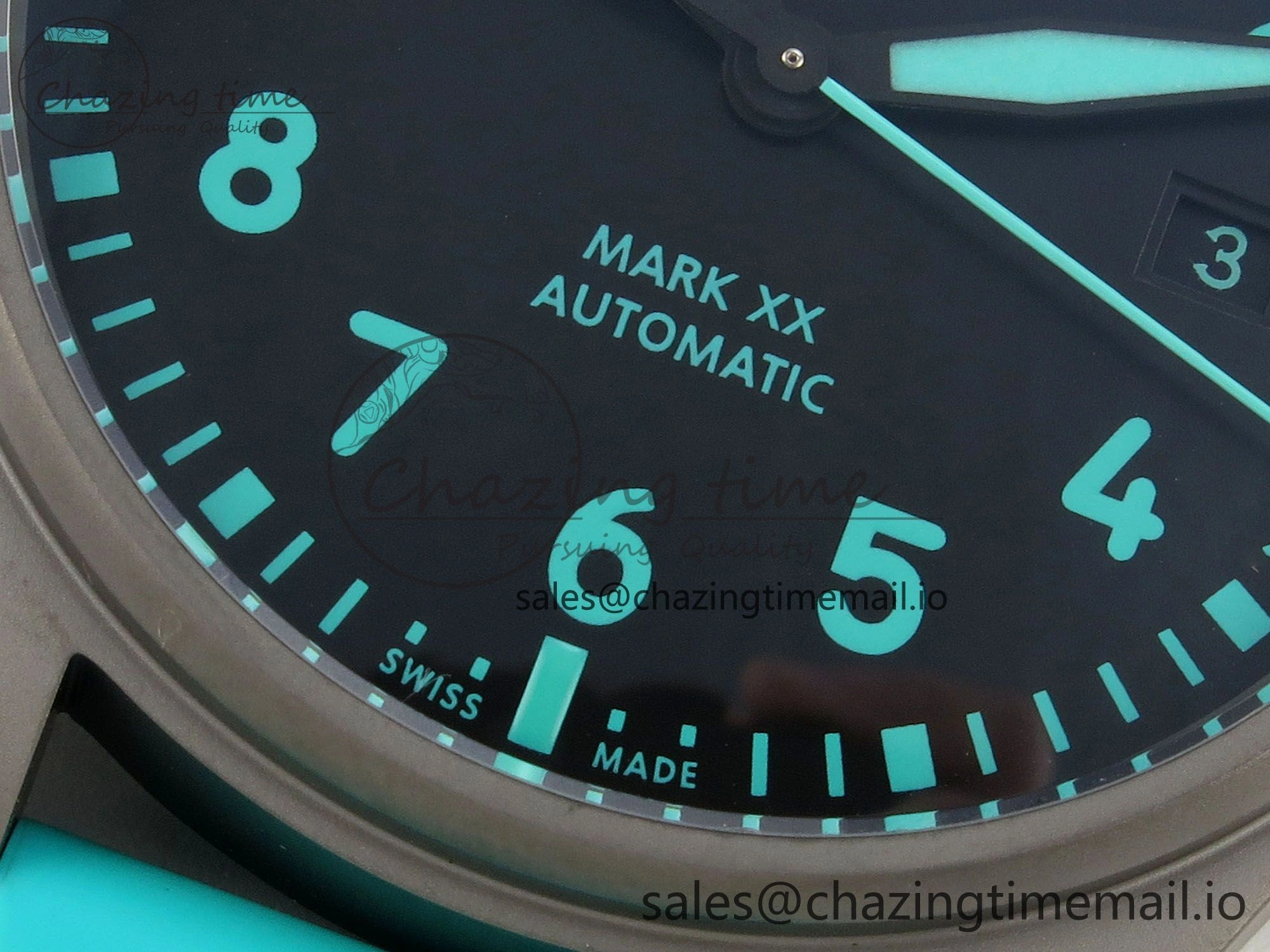 Pilot Mark XX BLSF 1:1 Best Edition Black Blue Dial on Blue Rubber Strap MIYOTA 9019