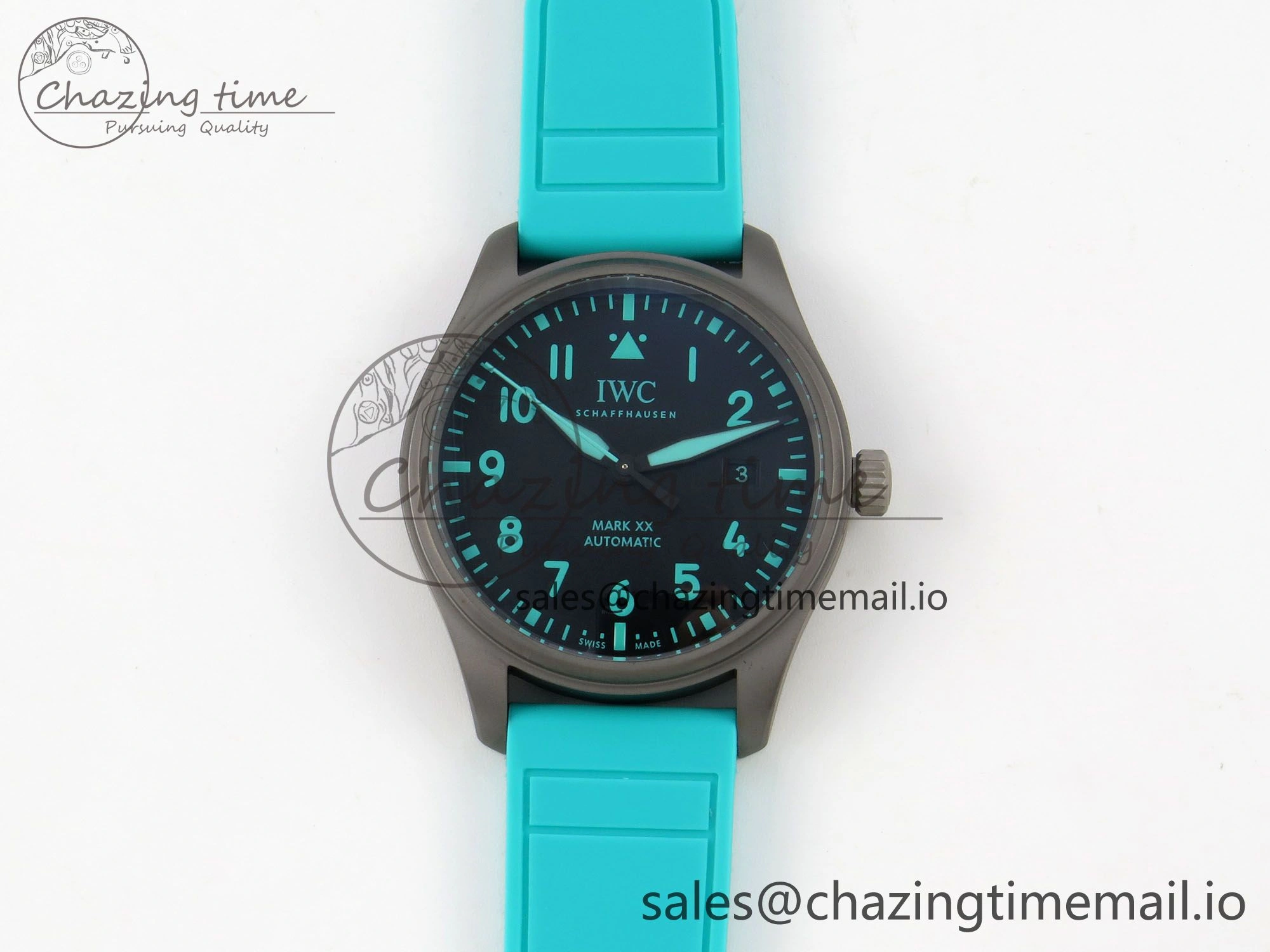 Pilot Mark XX BLSF 1:1 Best Edition Black Blue Dial on Blue Rubber Strap MIYOTA 9019