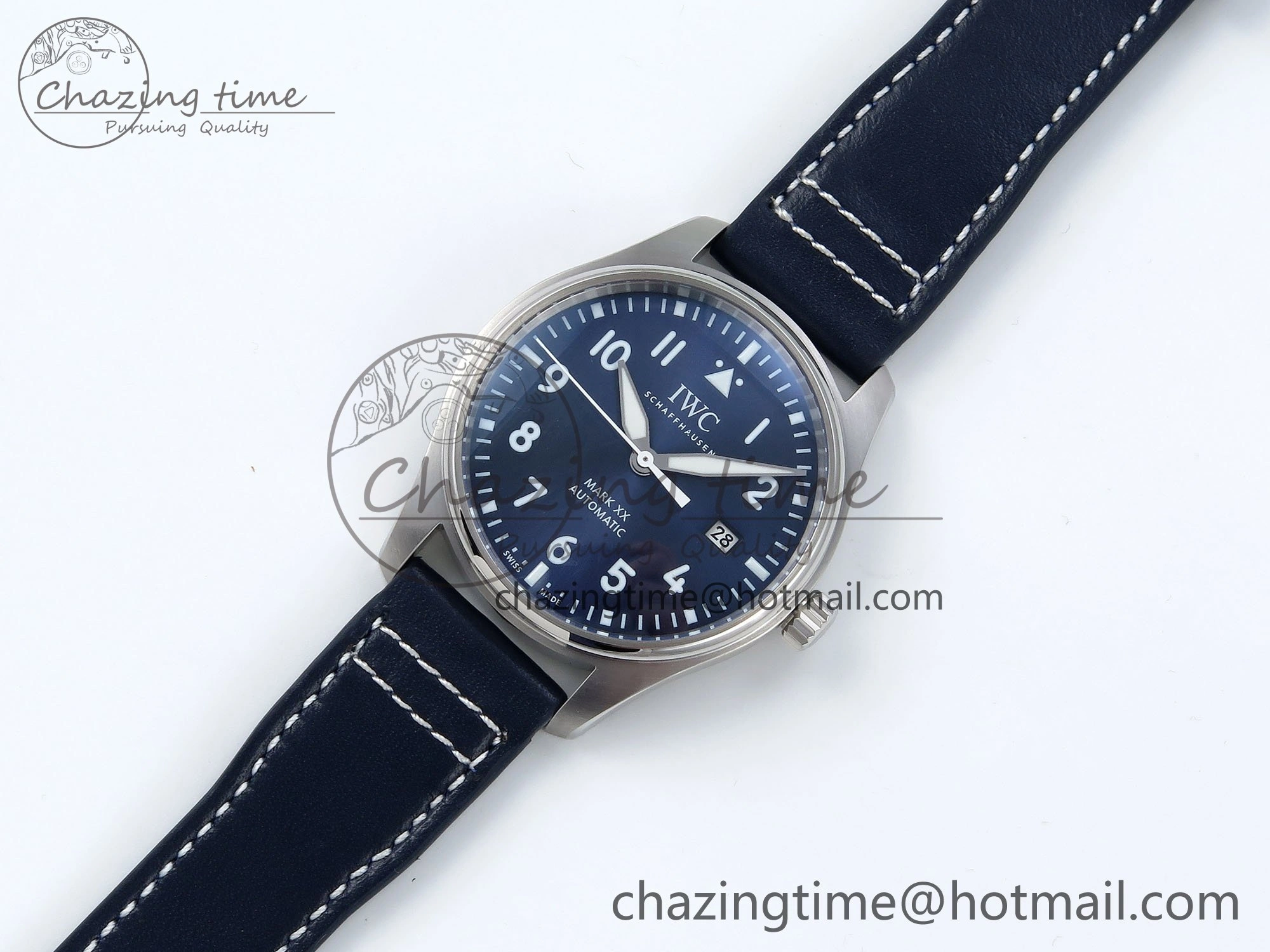 Pilot Mark XX BLSF 1:1 Best Edition Blue Dial on Blue Leather Strap MIYOTA 9015