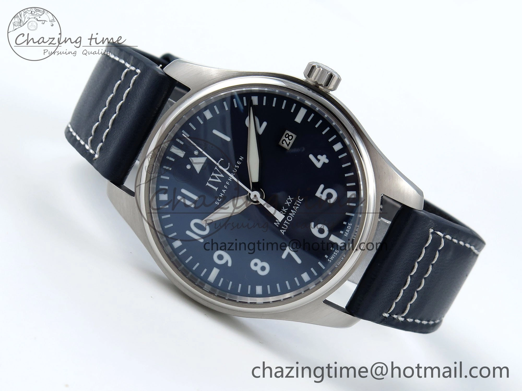 Pilot Mark XX BLSF 1:1 Best Edition Blue Dial on Blue Leather Strap MIYOTA 9015