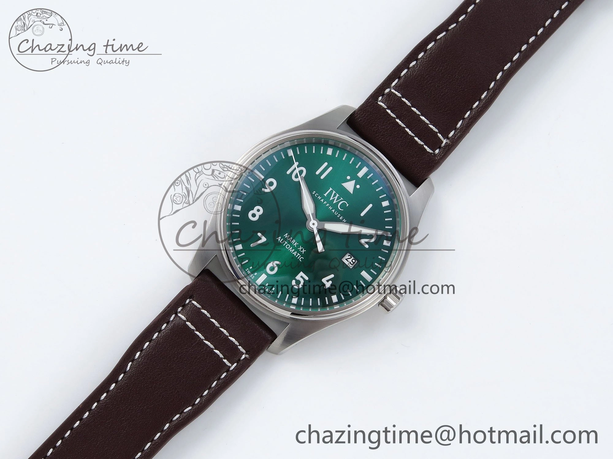 Pilot Mark XX BLSF 1:1 Best Edition Green Dial on Brown Leather Strap MIYOTA 9015