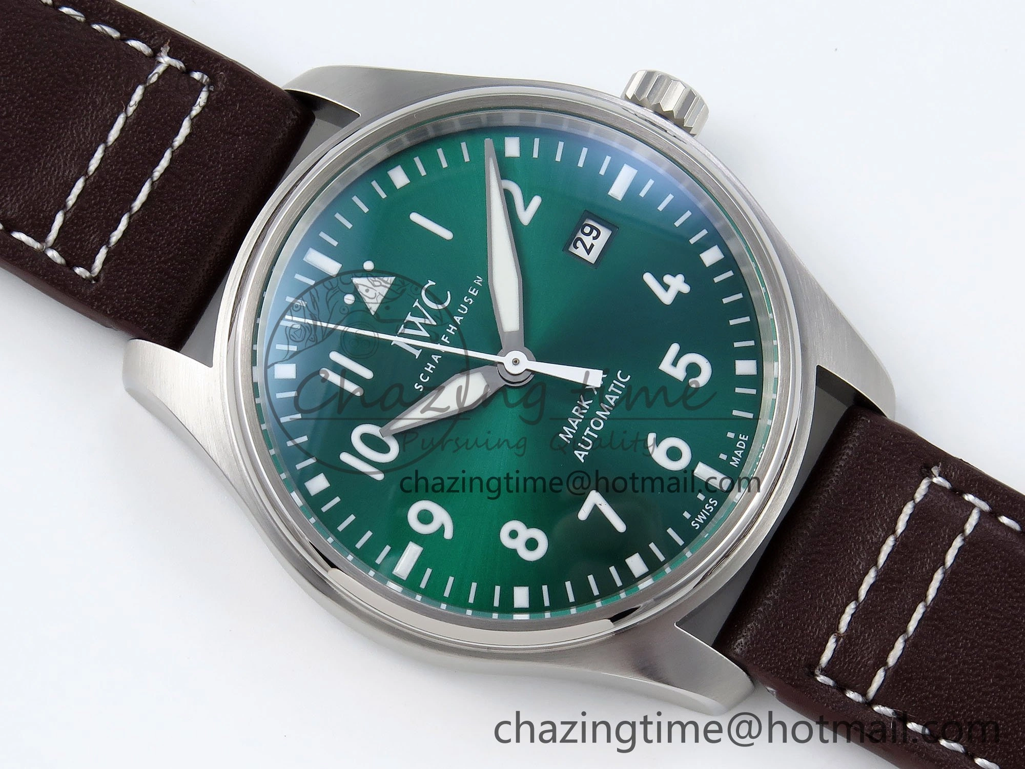 Pilot Mark XX BLSF 1:1 Best Edition Green Dial on Brown Leather Strap MIYOTA 9015