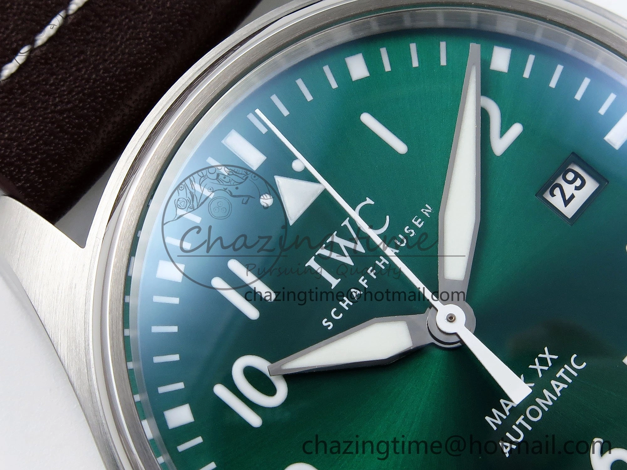 Pilot Mark XX BLSF 1:1 Best Edition Green Dial on Brown Leather Strap MIYOTA 9015