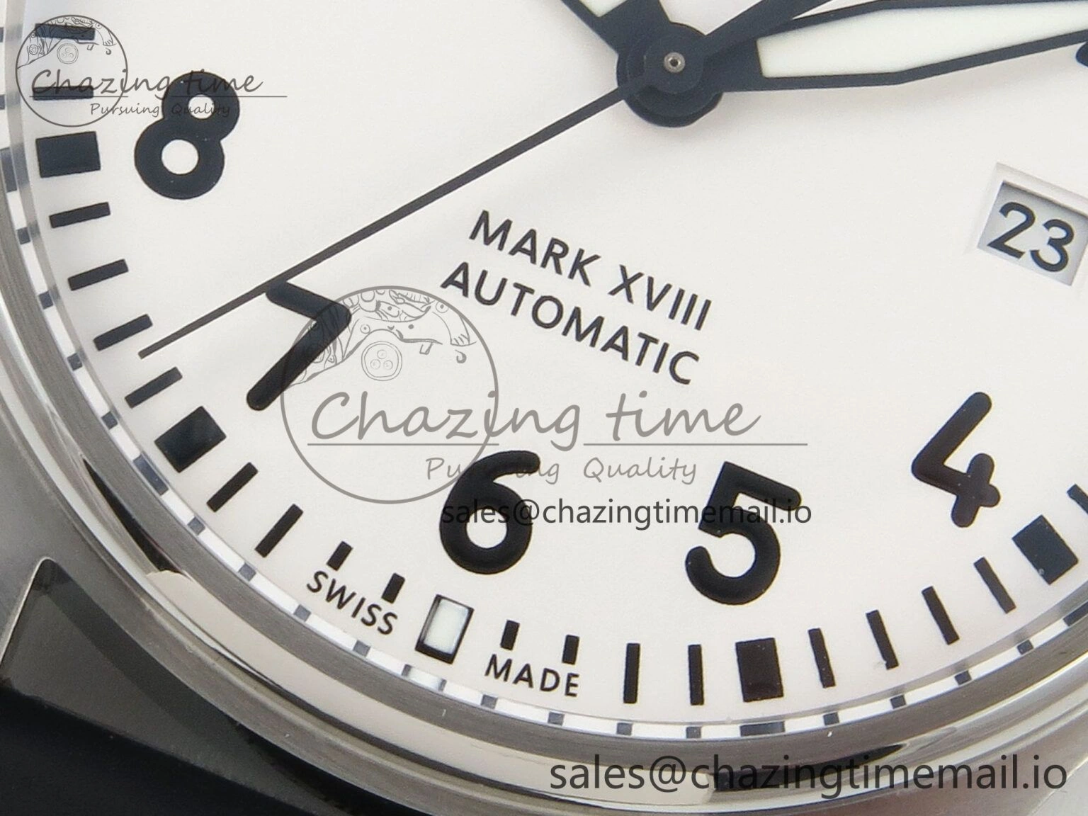 Pilot Mark XX BLSF SS 1:1 Best Edition White Dial on Black Rubber Strap MIYOTA 9015