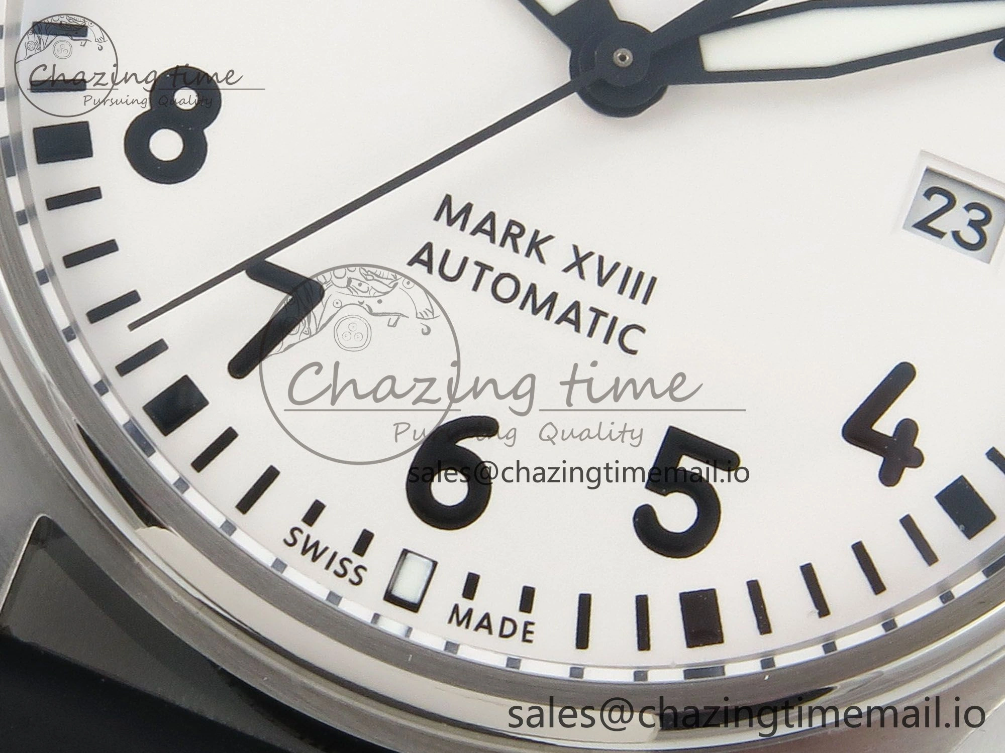 Pilot Mark XX BLSF SS 1:1 Best Edition White Dial on Black Rubber Strap MIYOTA 9015