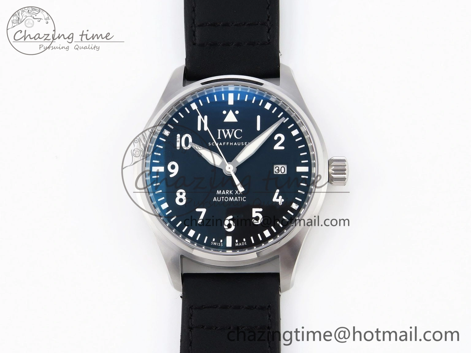 Pilot Mark XX IW328201 ZF 1:1 Best Edition Black Dial on Black Leather Strap A32111