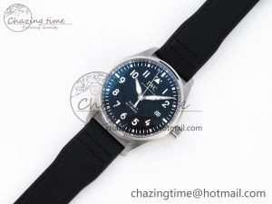 Pilot Mark XX IW328201 ZF 1:1 Best Edition Black Dial on Black Leather Strap A32111