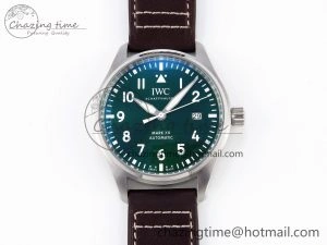 Pilot Mark XX IW328205 ZF 1:1 Best Edition Green Dial on Brown Leather Strap A32111