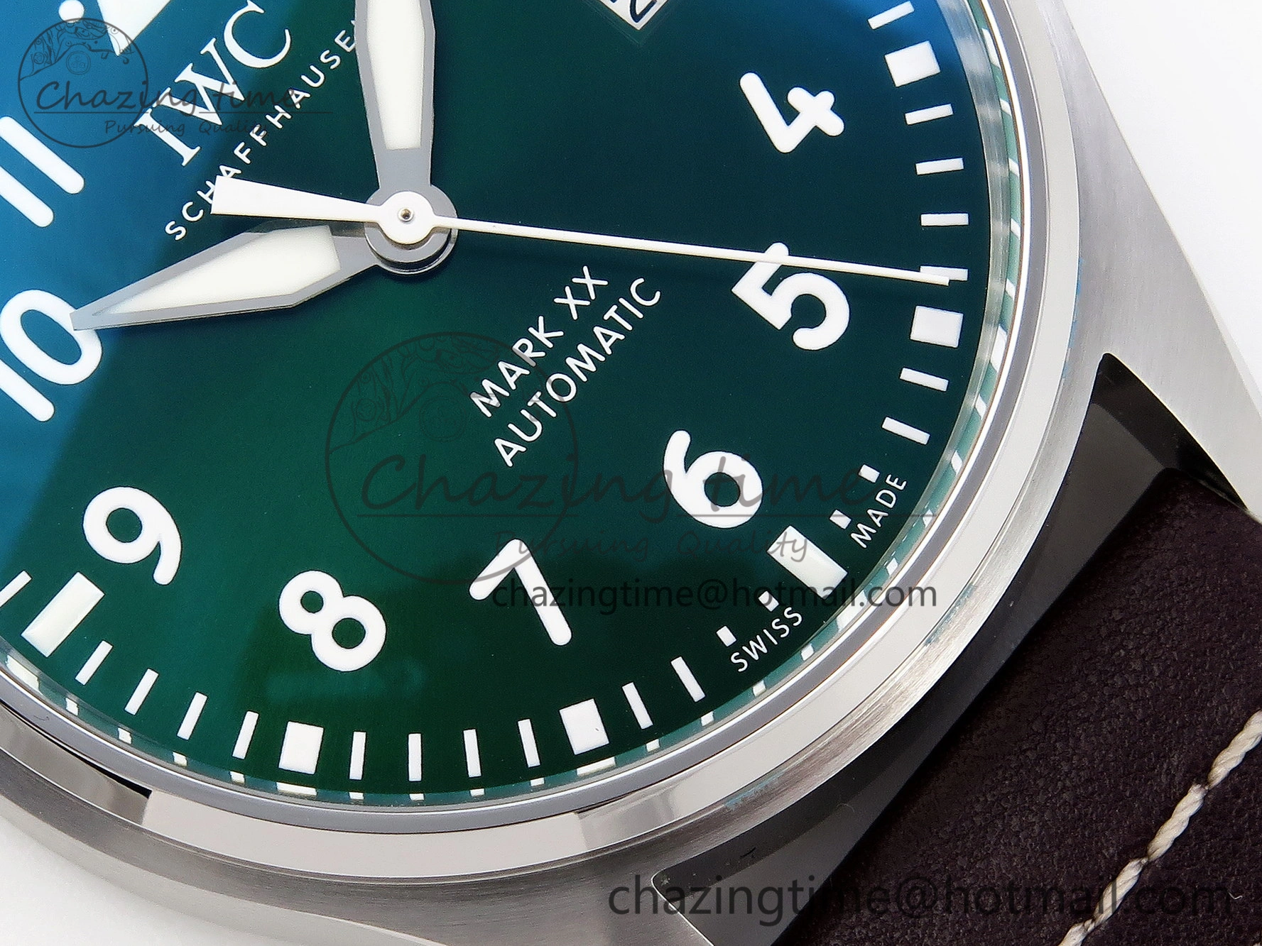 Pilot Mark XX IW328205 ZF 1:1 Best Edition Green Dial on Brown Leather Strap A32111