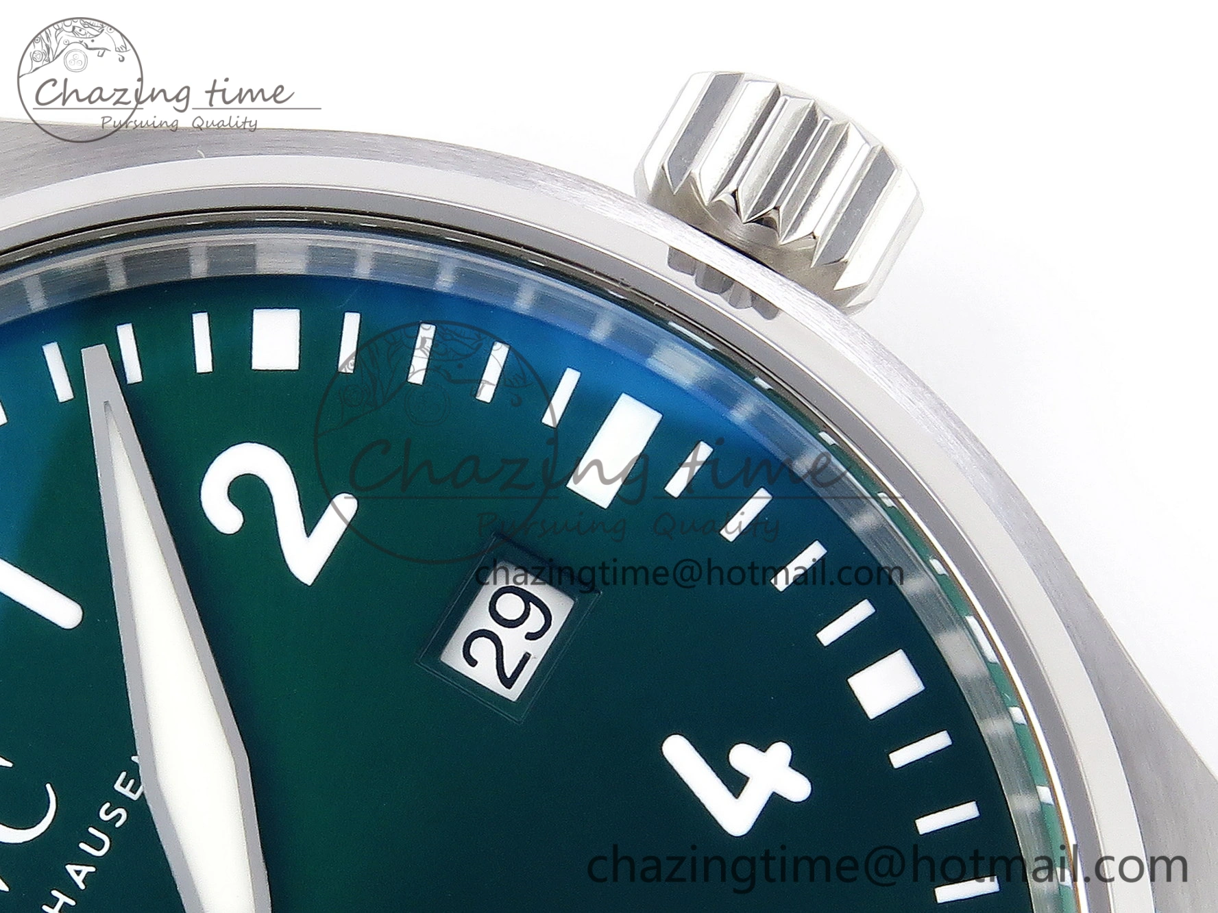 Pilot Mark XX IW328205 ZF 1:1 Best Edition Green Dial on Brown Leather Strap A32111