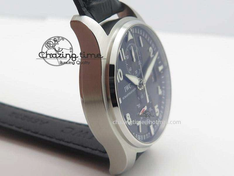 Pilot Spitfire 3878 Chrono BP Gray Dial SS On Black Leather Strap A7750