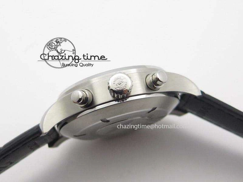 Pilot Spitfire 3878 Chrono BP Gray Dial SS On Black Leather Strap A7750
