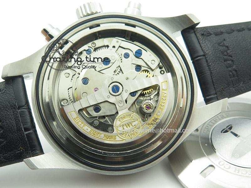 Pilot Spitfire 3878 Chrono BP Gray Dial SS On Black Leather Strap A7750