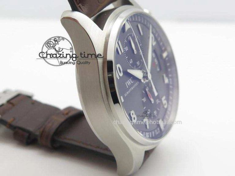 Pilot Spitfire Chrono ZF Best Edition Gray Dial On Brown Leather Strap A7750