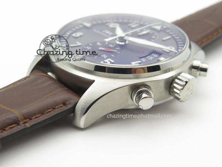 Pilot Spitfire Chrono ZF Best Edition Gray Dial On Brown Leather Strap A7750