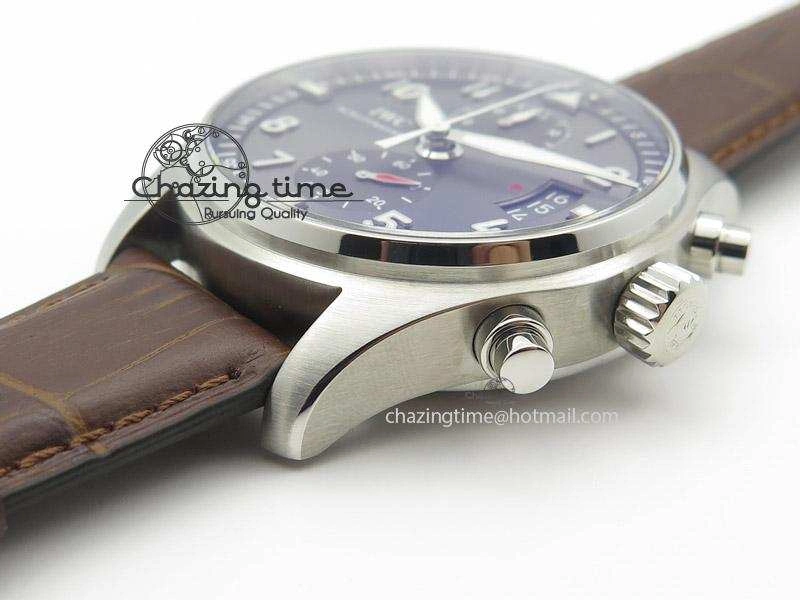 Pilot Spitfire Chrono ZF Best Edition Gray Dial On Brown Leather Strap A7750