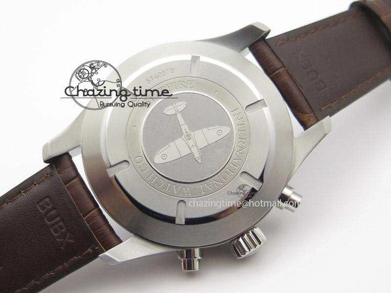 Pilot Spitfire Chrono ZF Best Edition Gray Dial On Brown Leather Strap A7750