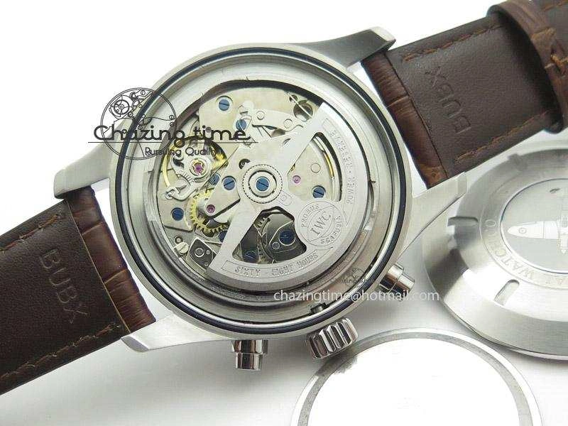 Pilot Spitfire Chrono ZF Best Edition Gray Dial On Brown Leather Strap A7750