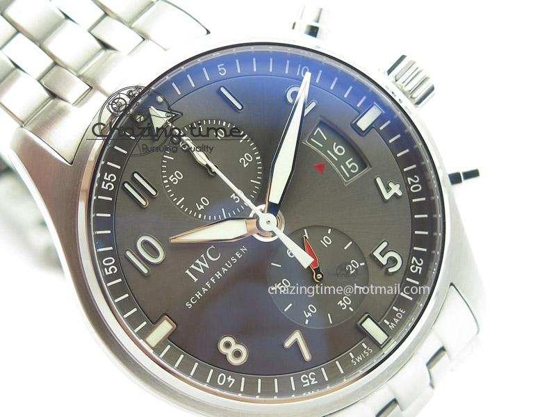 Pilot Spitfire Chrono ZF Best Edition Gray Dial On SS Bracelet A7750