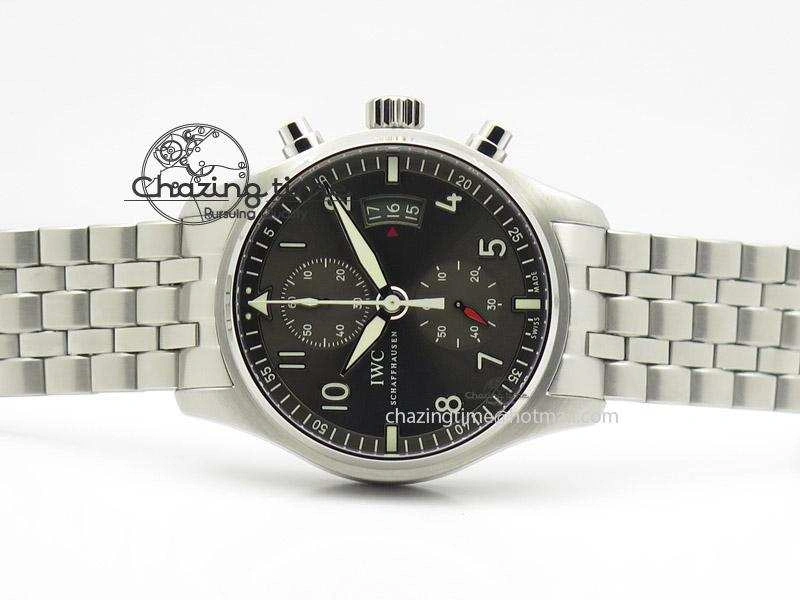 Pilot Spitfire Chrono ZF Best Edition Gray Dial On SS Bracelet A7750