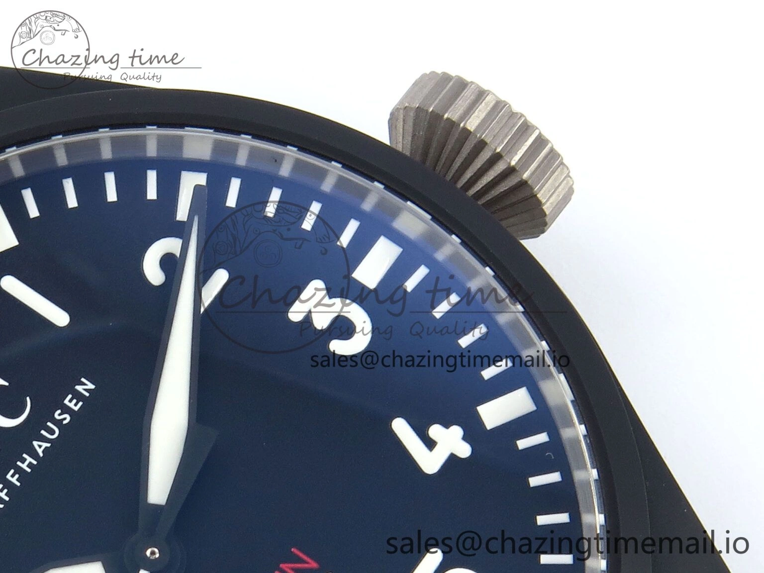 Pilot Top Gun IW326901 M+F 1:1 Best Edition Black Dial on Black Nylon Strap MY8205