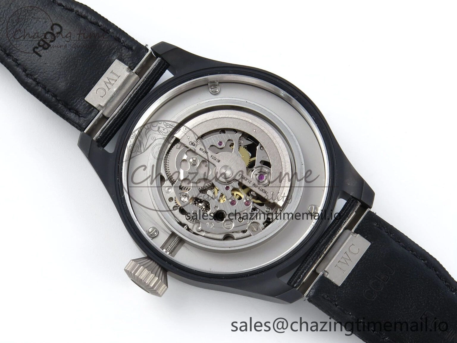 Pilot Top Gun IW326901 M+F 1:1 Best Edition Black Dial on Black Nylon Strap MY8205