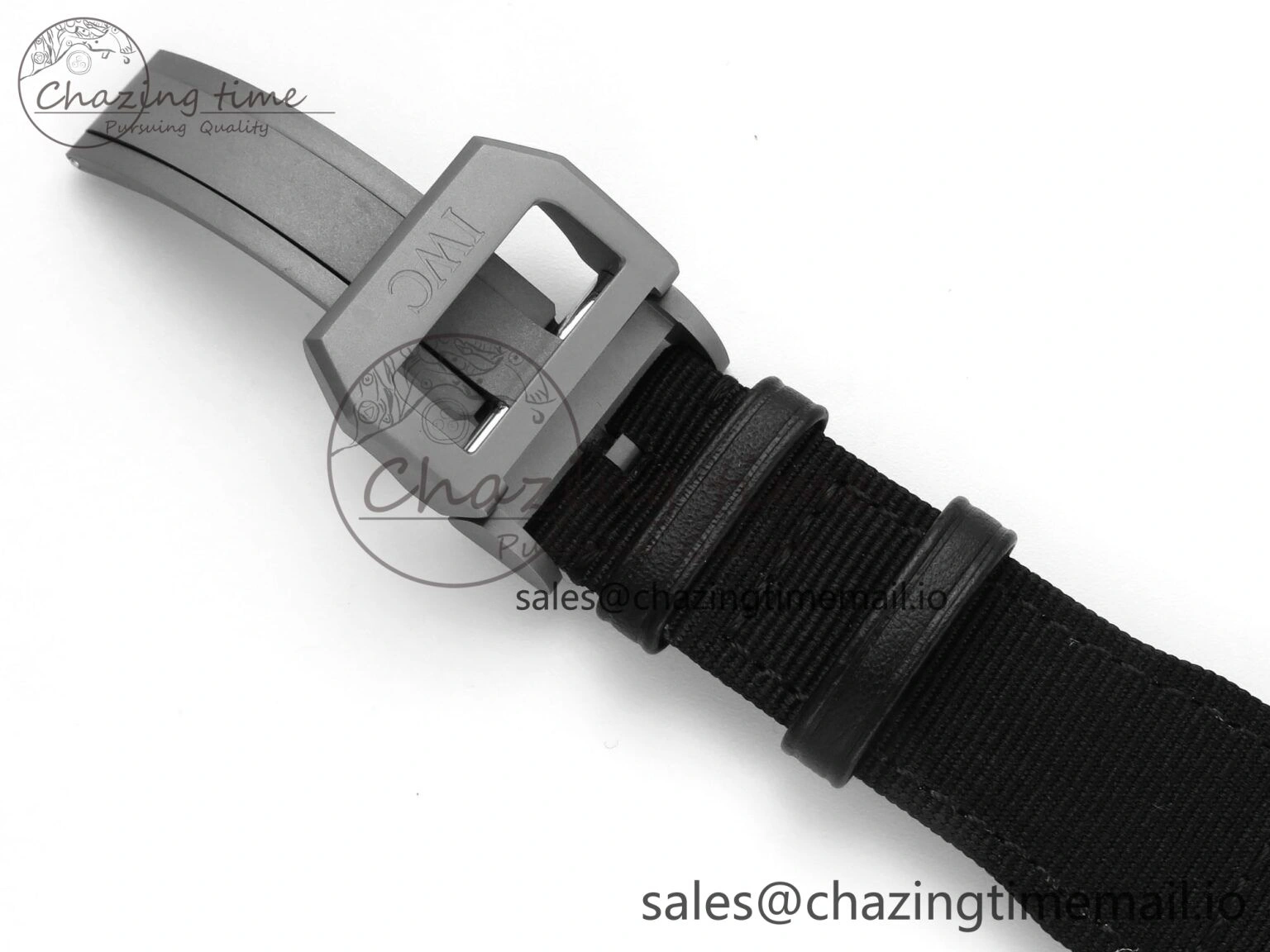 Pilot Top Gun IW326901 M+F 1:1 Best Edition Black Dial on Black Nylon Strap MY8205