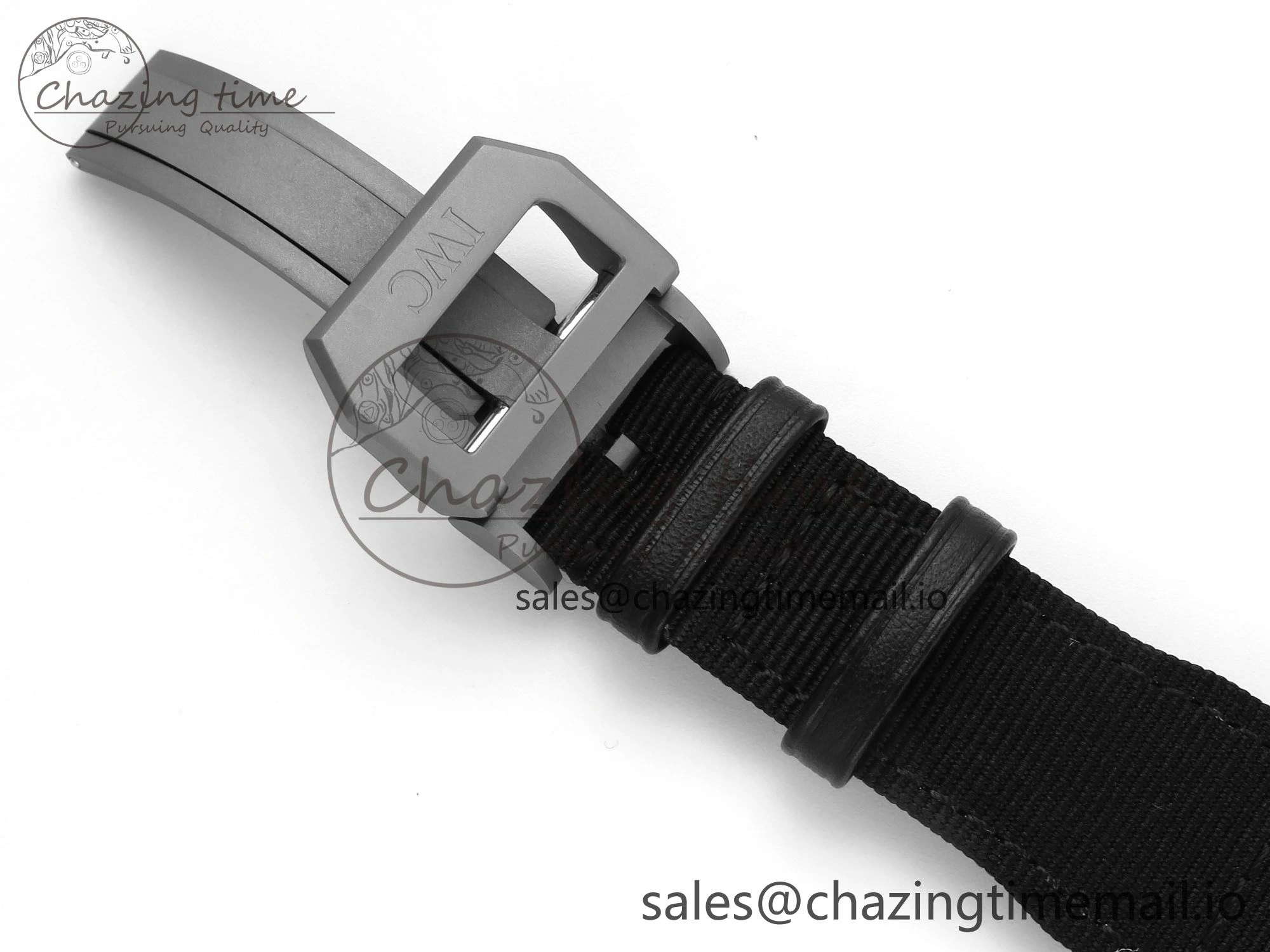 Pilot Top Gun IW326901 M+F 1:1 Best Edition Black Dial on Black Nylon Strap MY8205