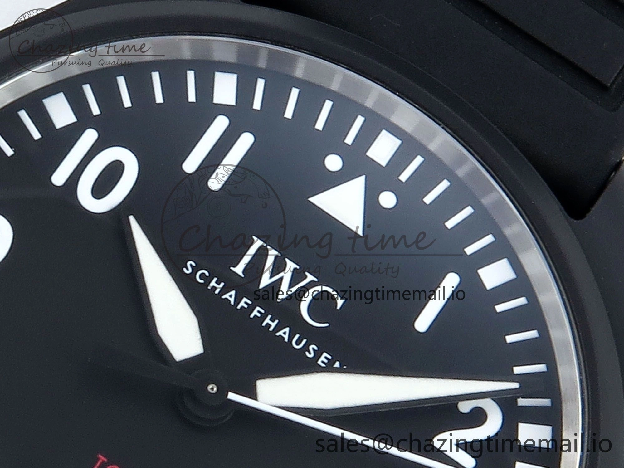 Pilot Top Gun IW326901 M+F 1:1 Best Edition Black Dial on Black Rubber Strap A2892