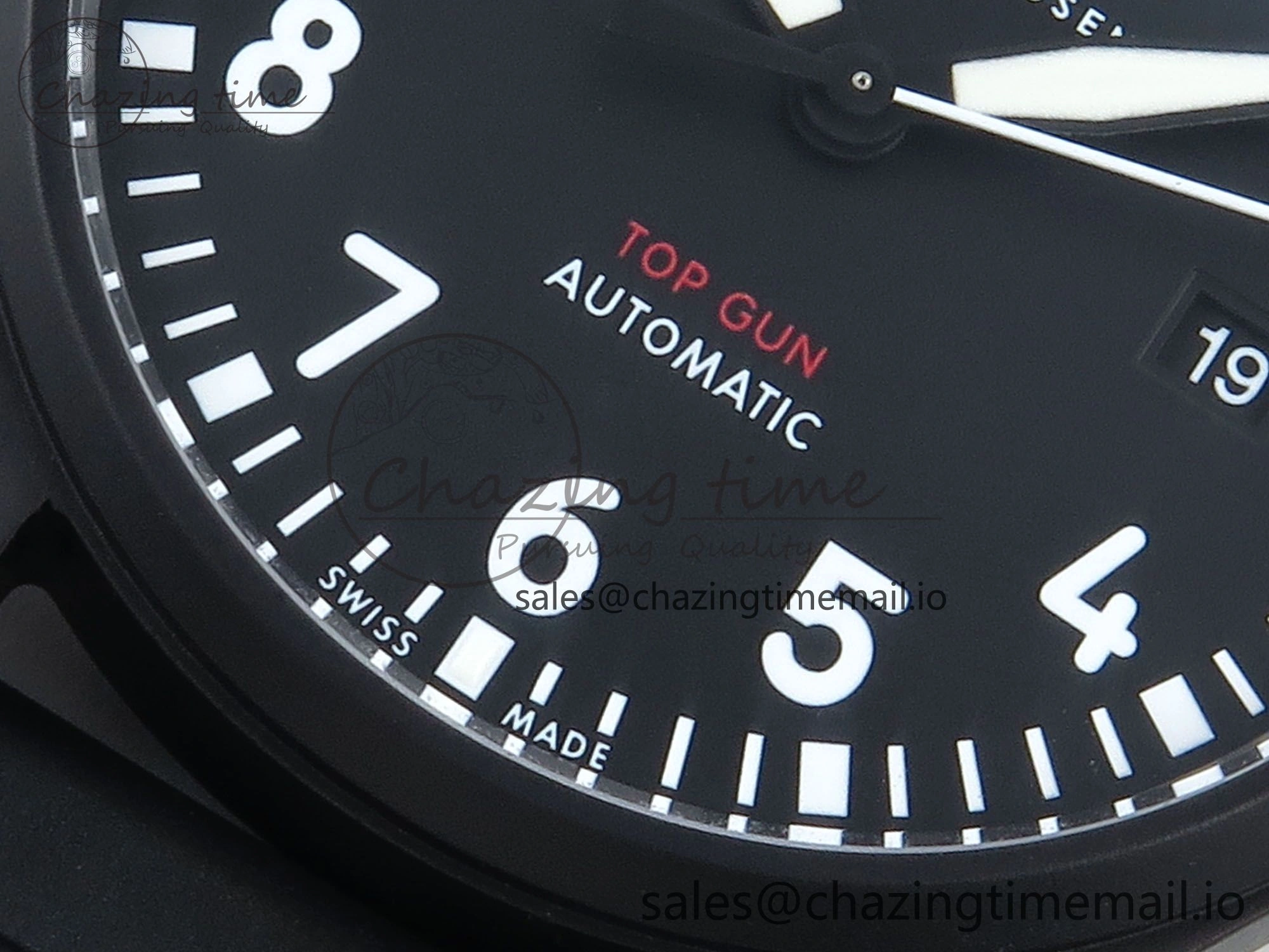 Pilot Top Gun IW326901 M+F 1:1 Best Edition Black Dial on Black Rubber Strap A2892
