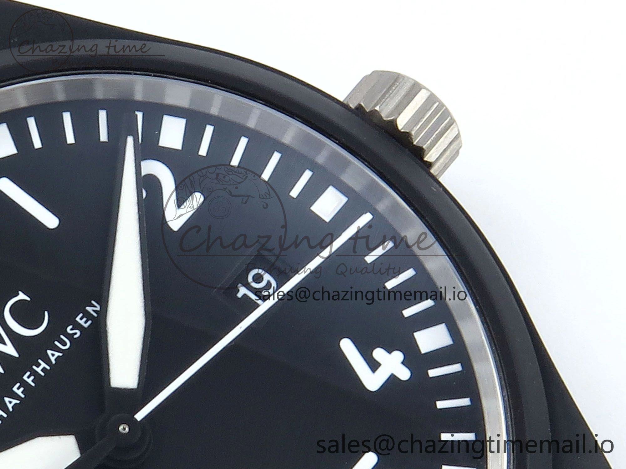 Pilot Top Gun IW326901 M+F 1:1 Best Edition Black Dial on Black Rubber Strap A2892