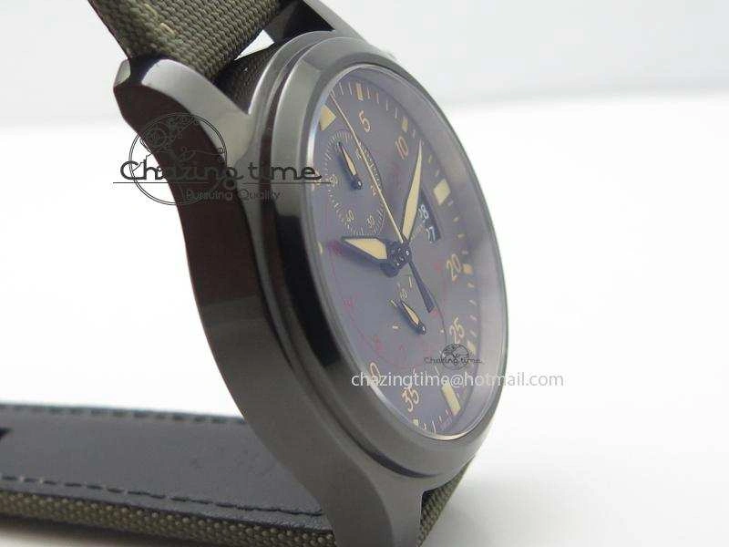 Pilot Top Gun Miramar IWC388002 V6 1:1 Best Edition Ceramic Case On Nylon Strap A7750