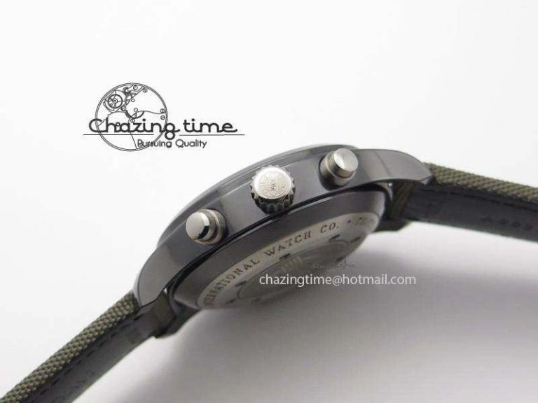 Pilot Top Gun Miramar IWC388002 V6 1:1 Best Edition Ceramic Case On Nylon Strap A7750