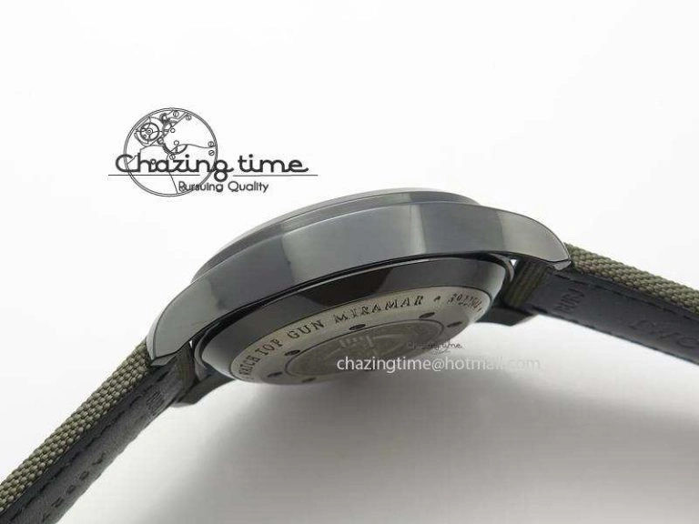 Pilot Top Gun Miramar IWC388002 V6 1:1 Best Edition Ceramic Case On Nylon Strap A7750
