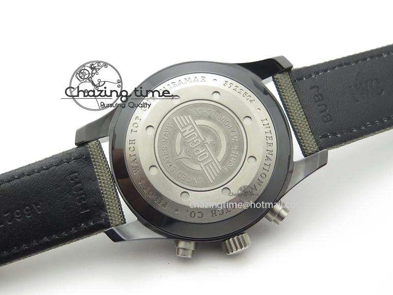 Pilot Top Gun Miramar IWC388002 V6 1:1 Best Edition Ceramic Case On Nylon Strap A7750