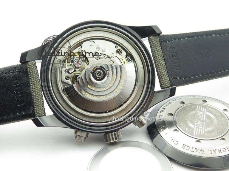 Pilot Top Gun Miramar IWC388002 V6 1:1 Best Edition Ceramic Case On Nylon Strap A7750