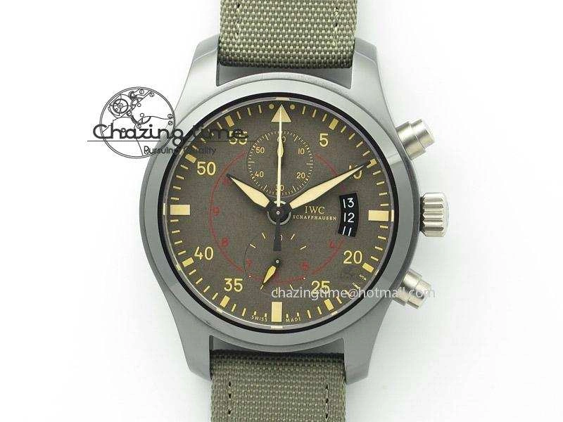 Pilot Top Gun Miramar IWC388002 ZF 1:1 Best Edition Ceramic Case On Nylon Strap A7750