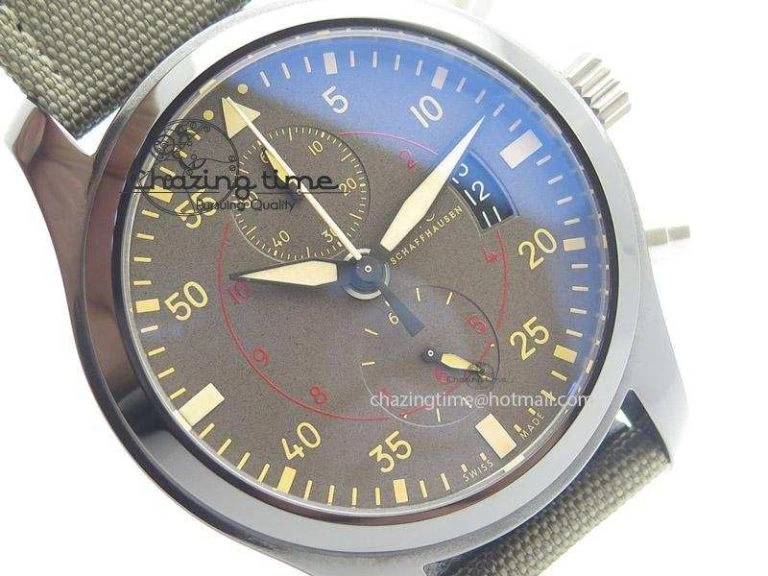 Pilot Top Gun Miramar IWC388002 ZF 1:1 Best Edition Ceramic Case On Nylon Strap A7750