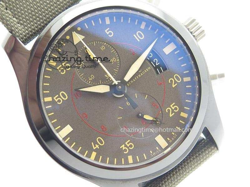 Pilot Top Gun Miramar IWC388002 ZF 1:1 Best Edition Ceramic Case On Nylon Strap A7750