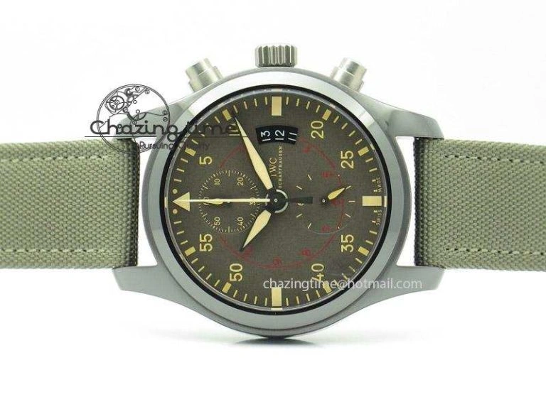 Pilot Top Gun Miramar IWC388002 ZF 1:1 Best Edition Ceramic Case On Nylon Strap A7750