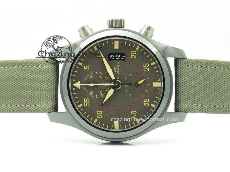 Pilot Top Gun Miramar IWC388002 ZF 1:1 Best Edition Ceramic Case On Nylon Strap A7750