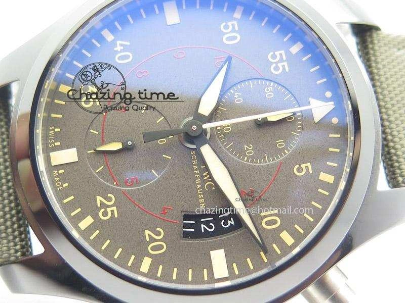 Pilot Top Gun Miramar IWC388002 ZF 1:1 Best Edition Ceramic Case On Nylon Strap A7750