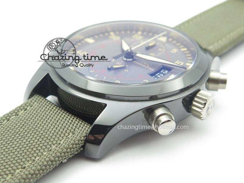 Pilot Top Gun Miramar IWC388002 ZF 1:1 Best Edition Ceramic Case On Nylon Strap A7750
