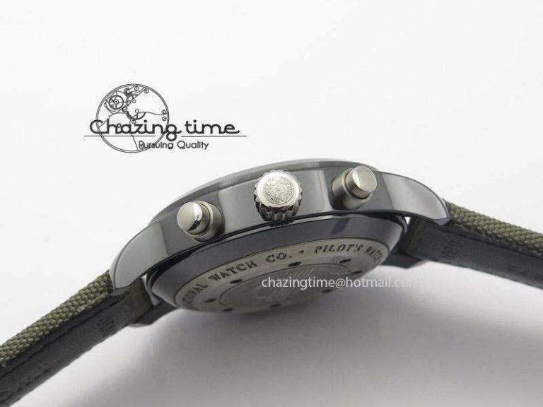 Pilot Top Gun Miramar IWC388002 ZF 1:1 Best Edition Ceramic Case On Nylon Strap A7750