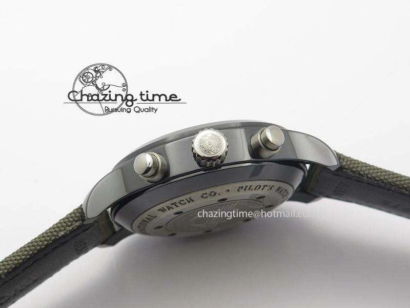 Pilot Top Gun Miramar IWC388002 ZF 1:1 Best Edition Ceramic Case On Nylon Strap A7750
